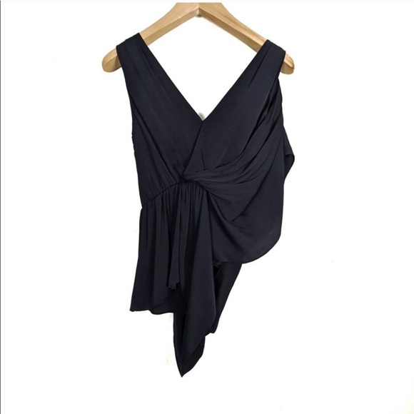 Alice + Olivia Rylee Draped Stretch Silk Top - Picture 5 of 7